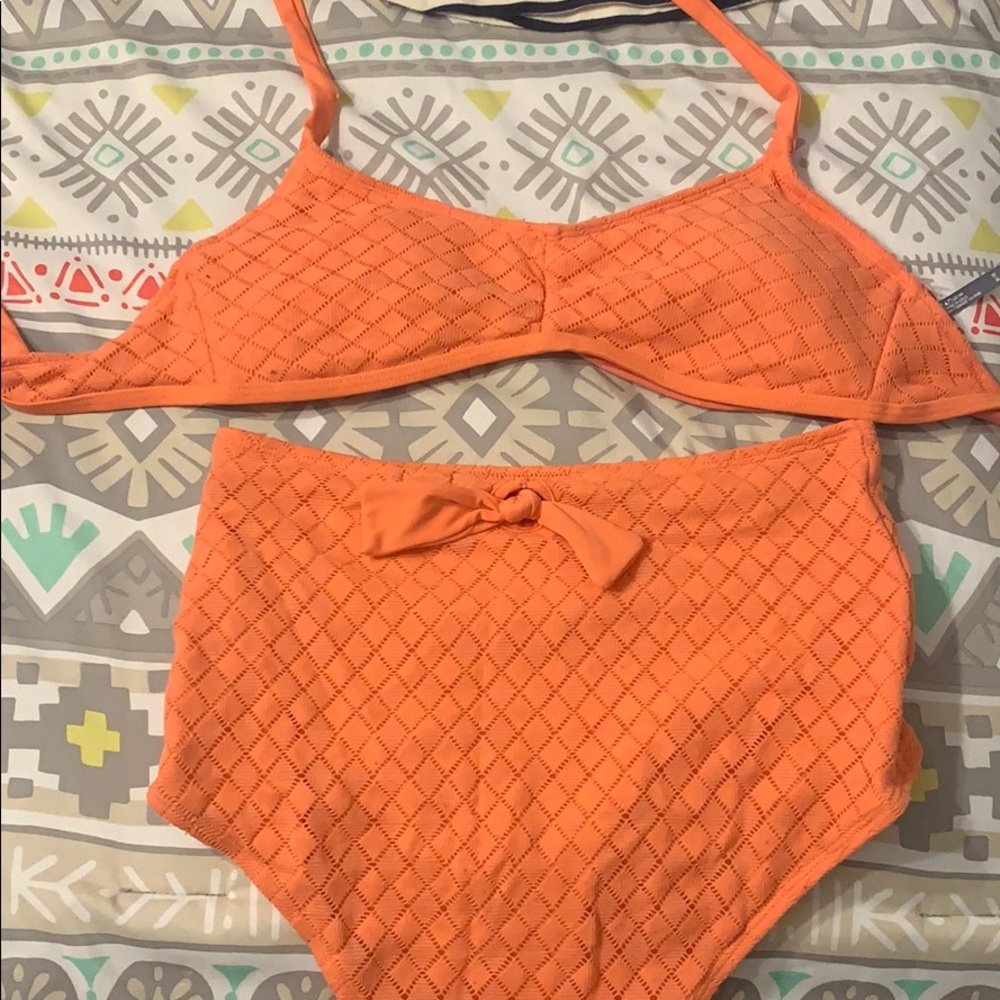 High waist 2 piece swim suit